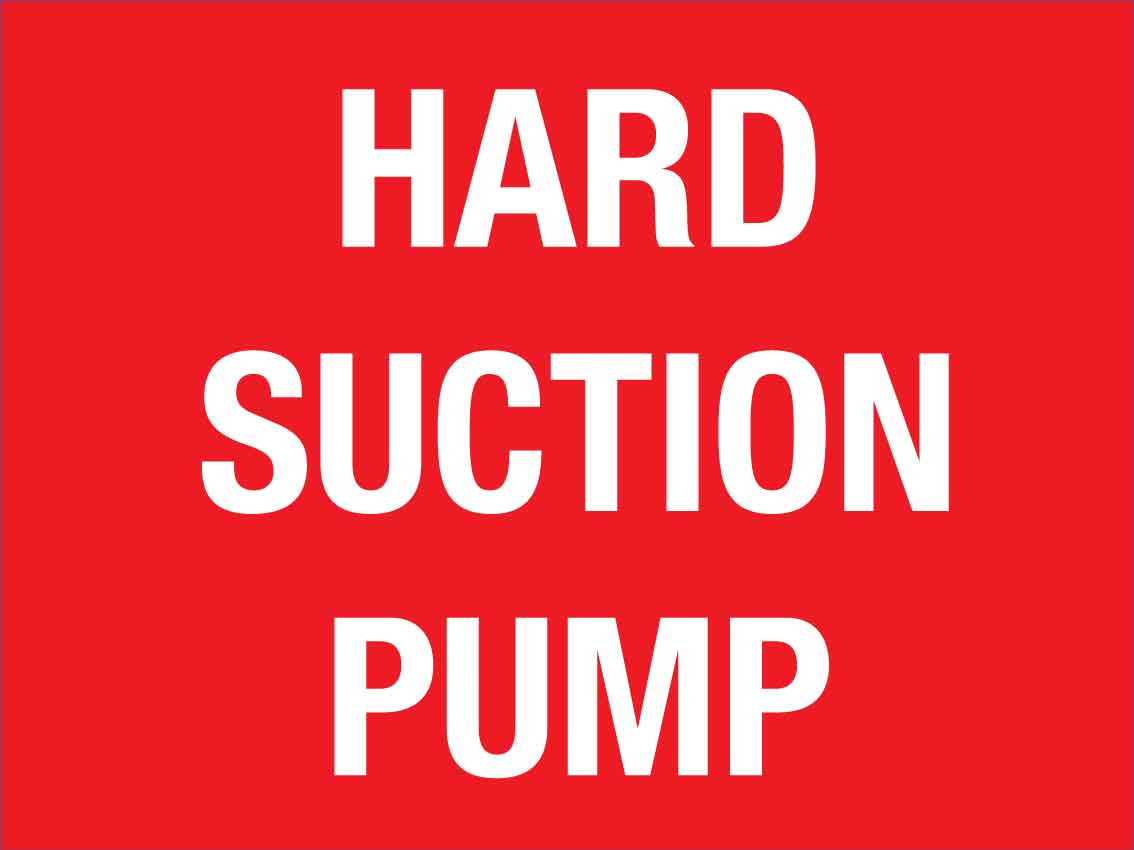 SF Hard Suction Pump Sticker Sign 300mm x 400mm - New Signs