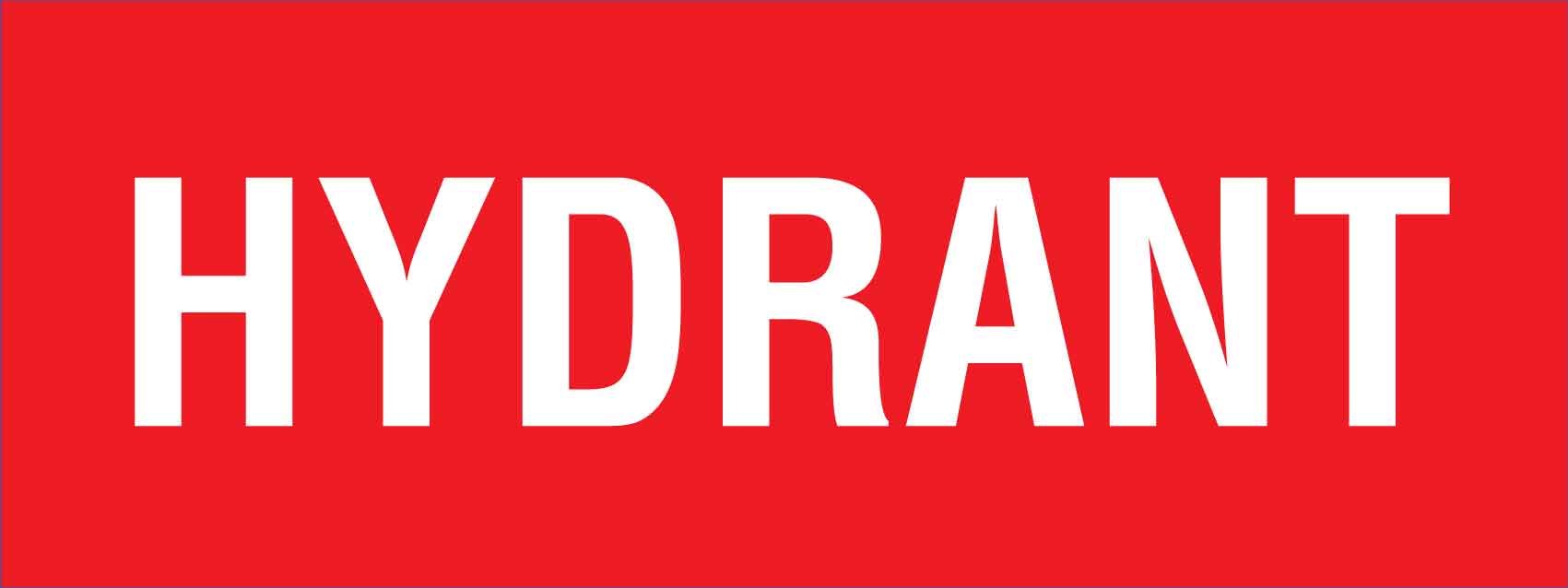 SF Hydrant Sticker Sign 225mm x 600mm - New Signs