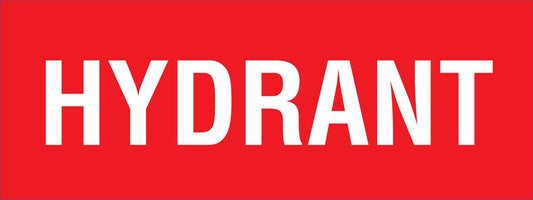 SF Hydrant Sticker Sign 225mm x 600mm - New Signs