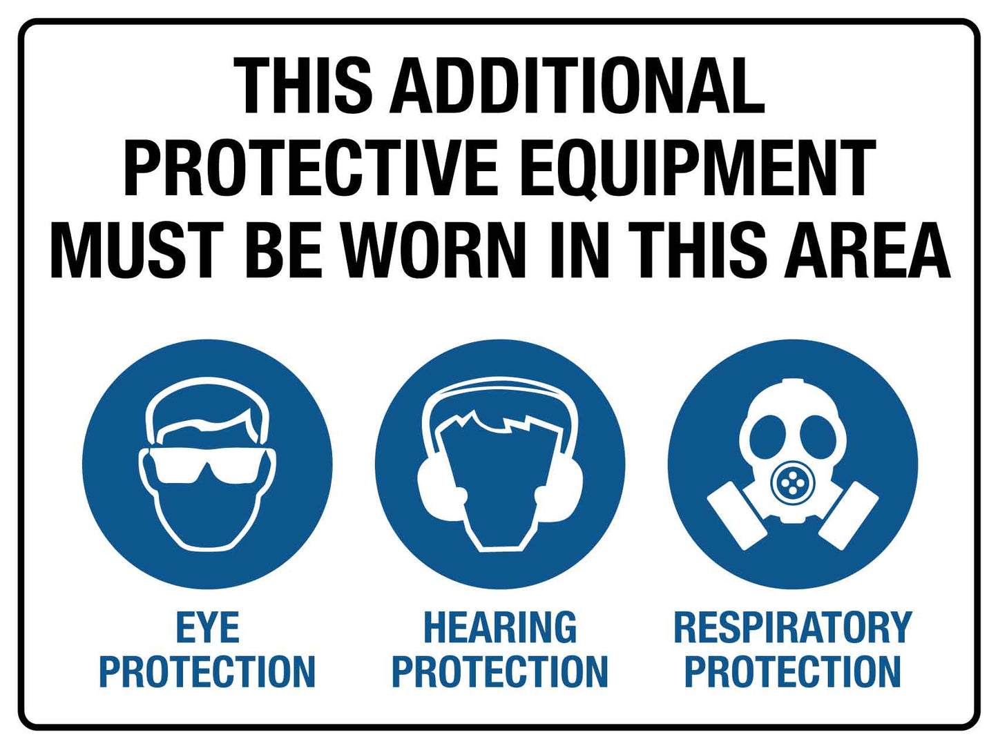 SF PPE Mandatory Requirements Safety Glasses Sign 450mm x 600mm - New Signs