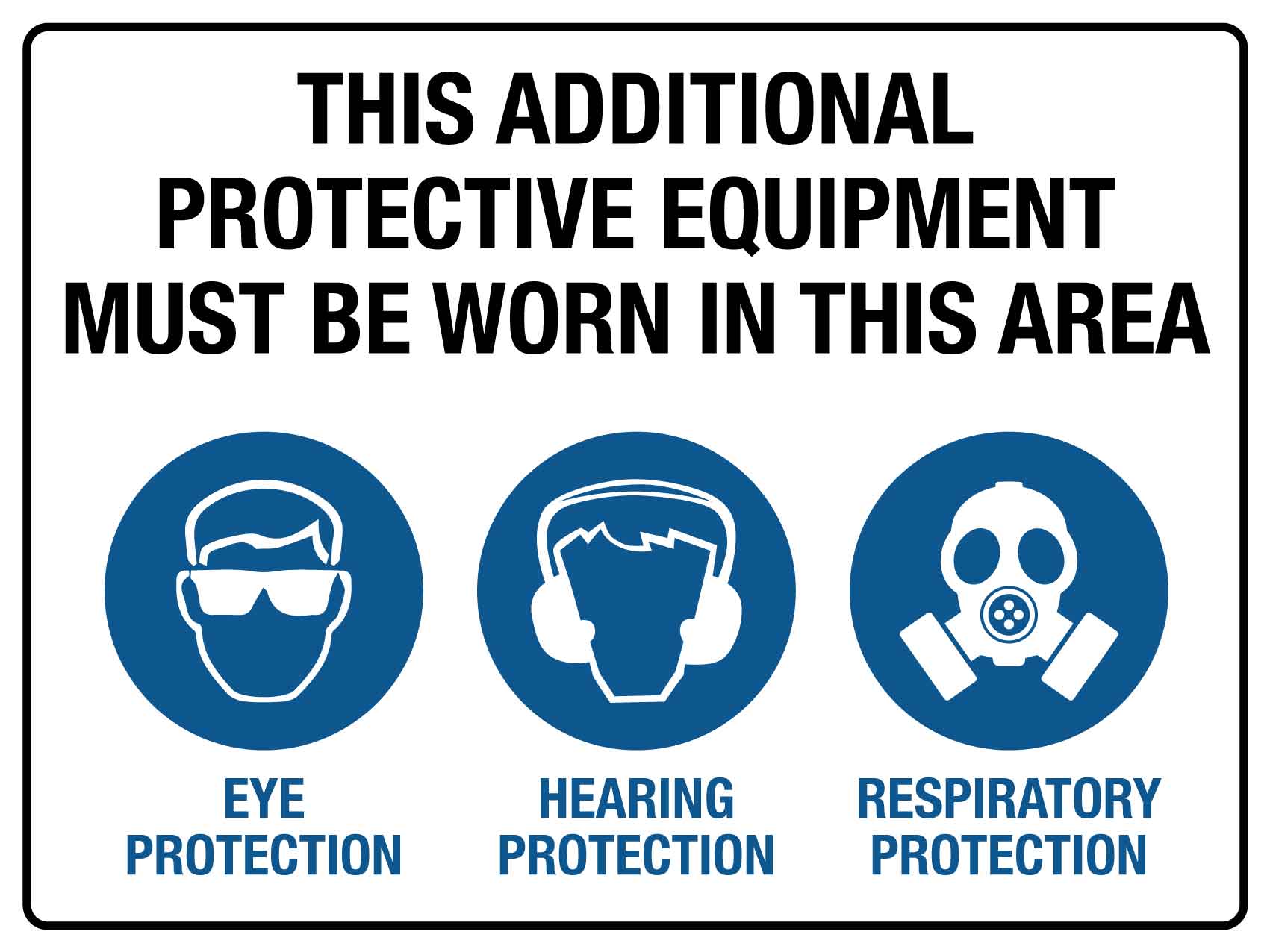 SF PPE Mandatory Requirements Safety Glasses Sign 450mm x 600mm - New Signs