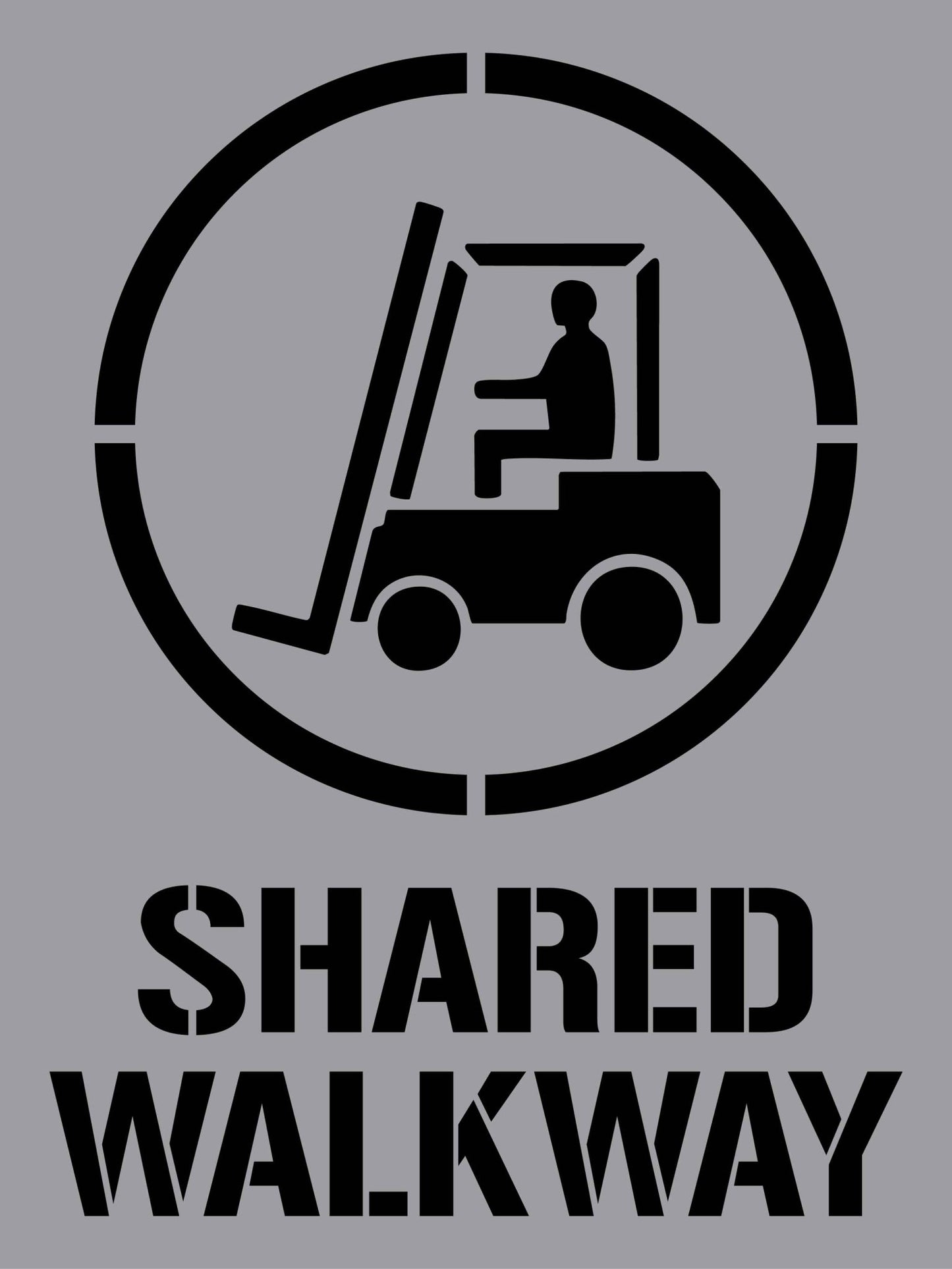 Shared Walkway - Aluminium Composite Stencil - New Signs