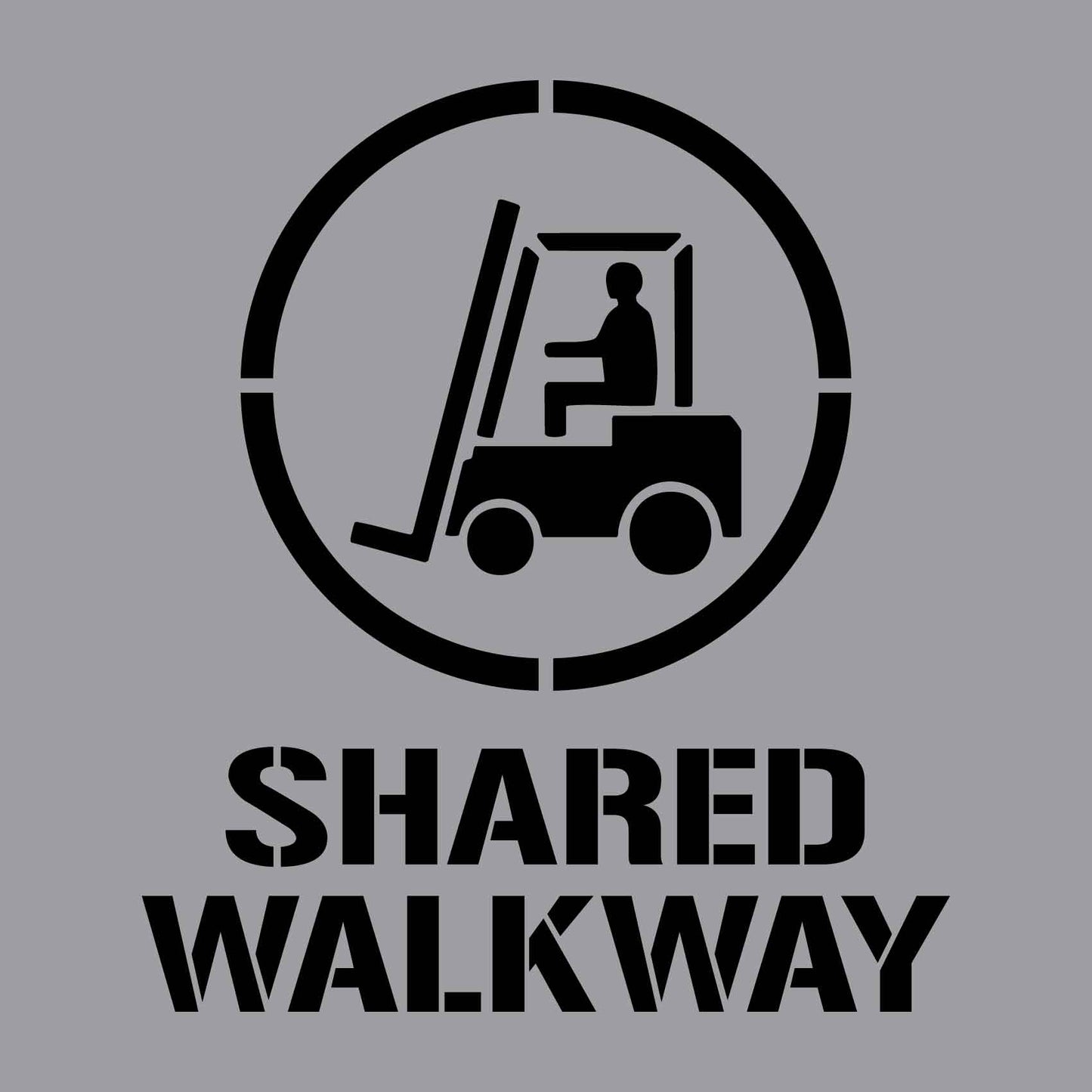 Shared Walkway - Aluminium Composite Stencil - New Signs