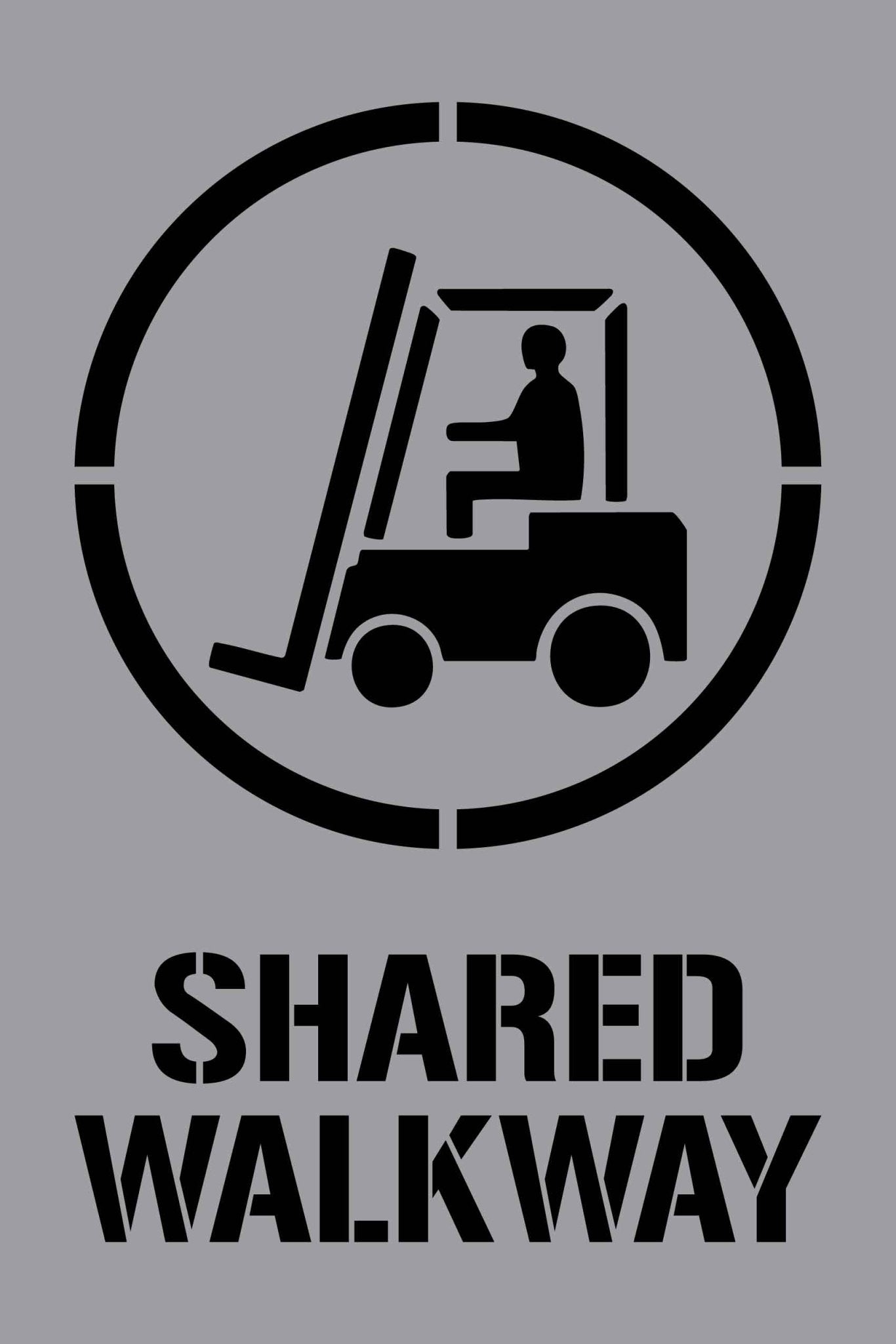 Shared Walkway - Aluminium Composite Stencil - New Signs