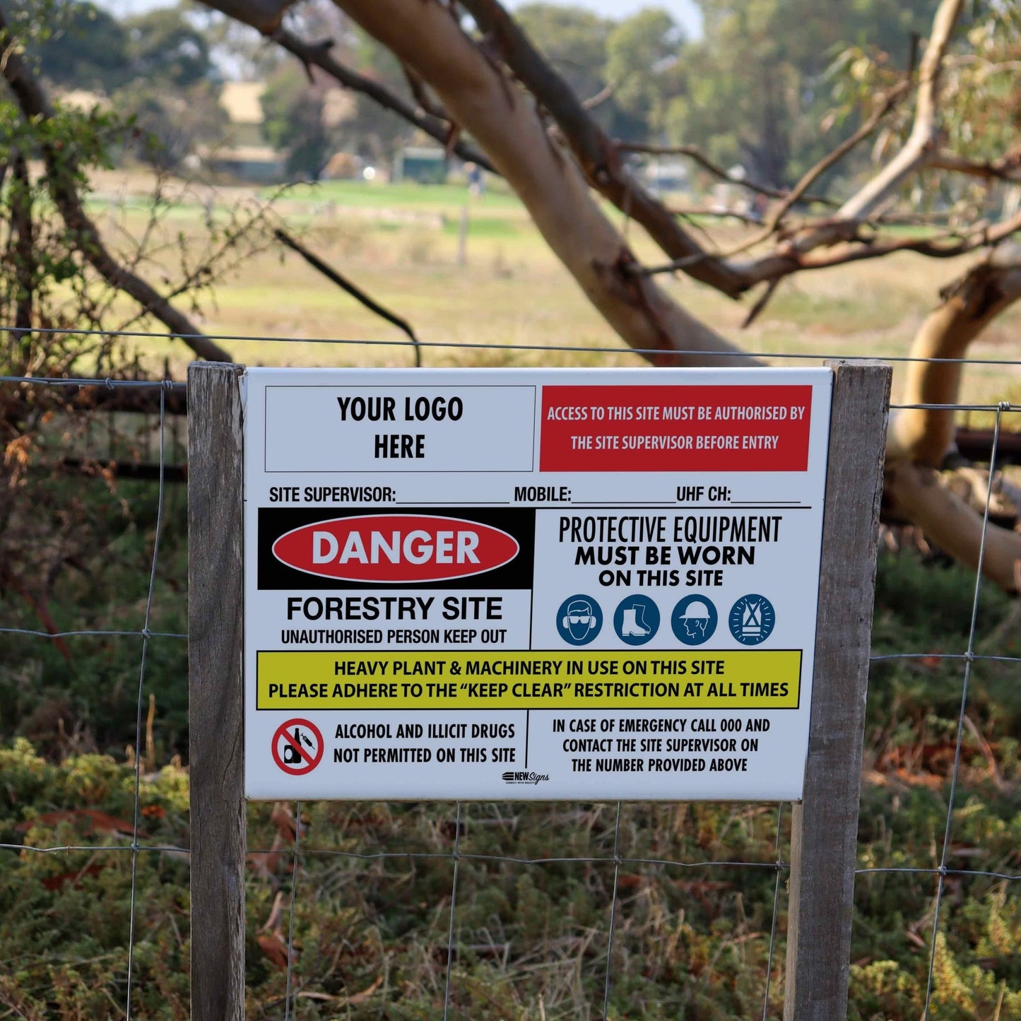 Site Entry Forestry Sign - New Signs