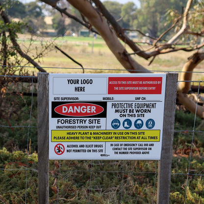 Site Entry Forestry Sign - New Signs