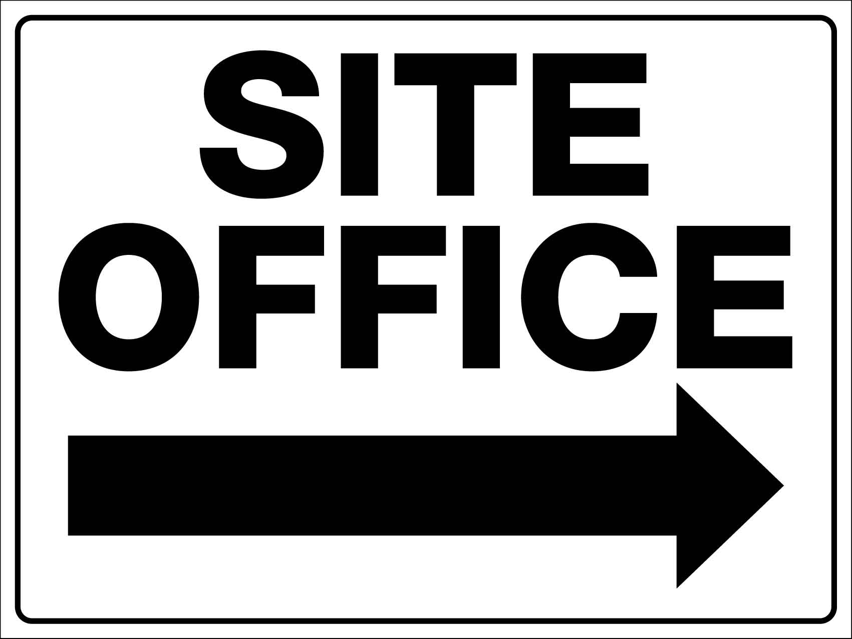 Site Office Right Arrow Sign - New Signs