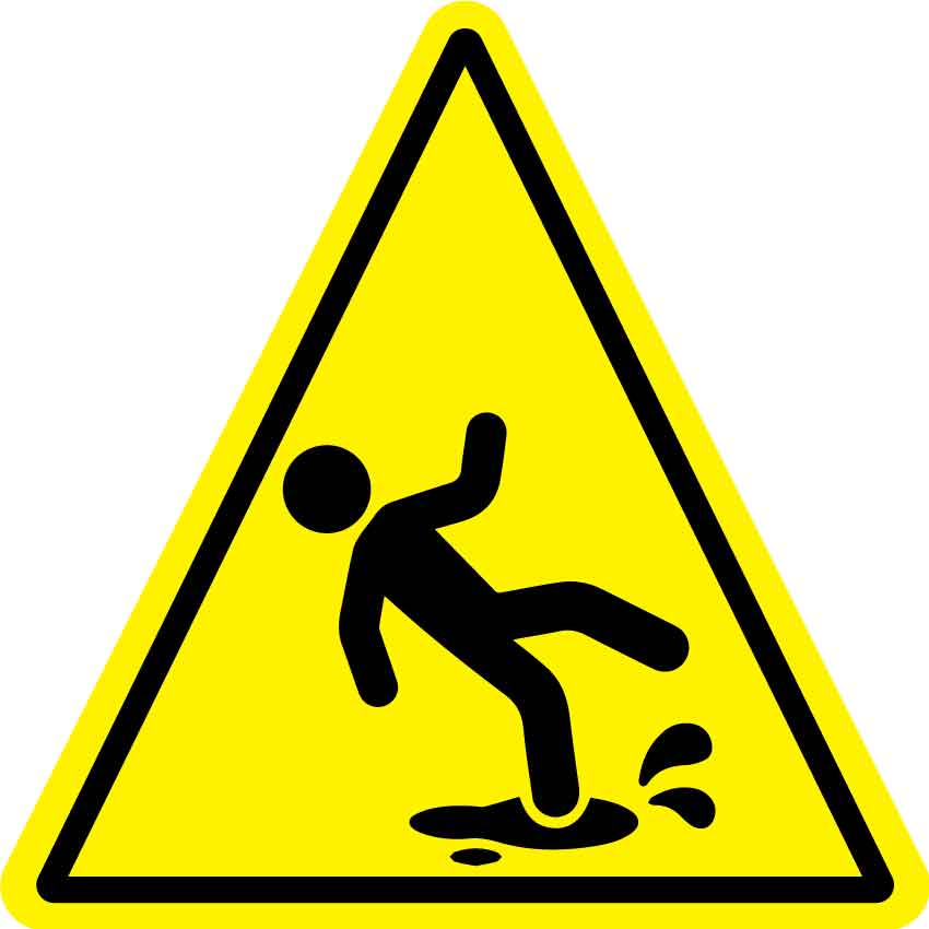 Slippery (Triangle) Decal - New Signs