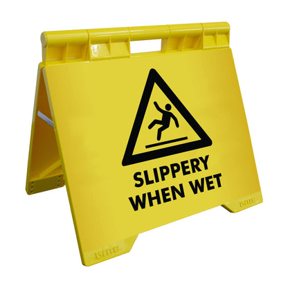 Slippery When Wet - Evarite A - Frame Sign - New Signs