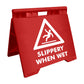 Slippery When Wet - Evarite A - Frame Sign - New Signs