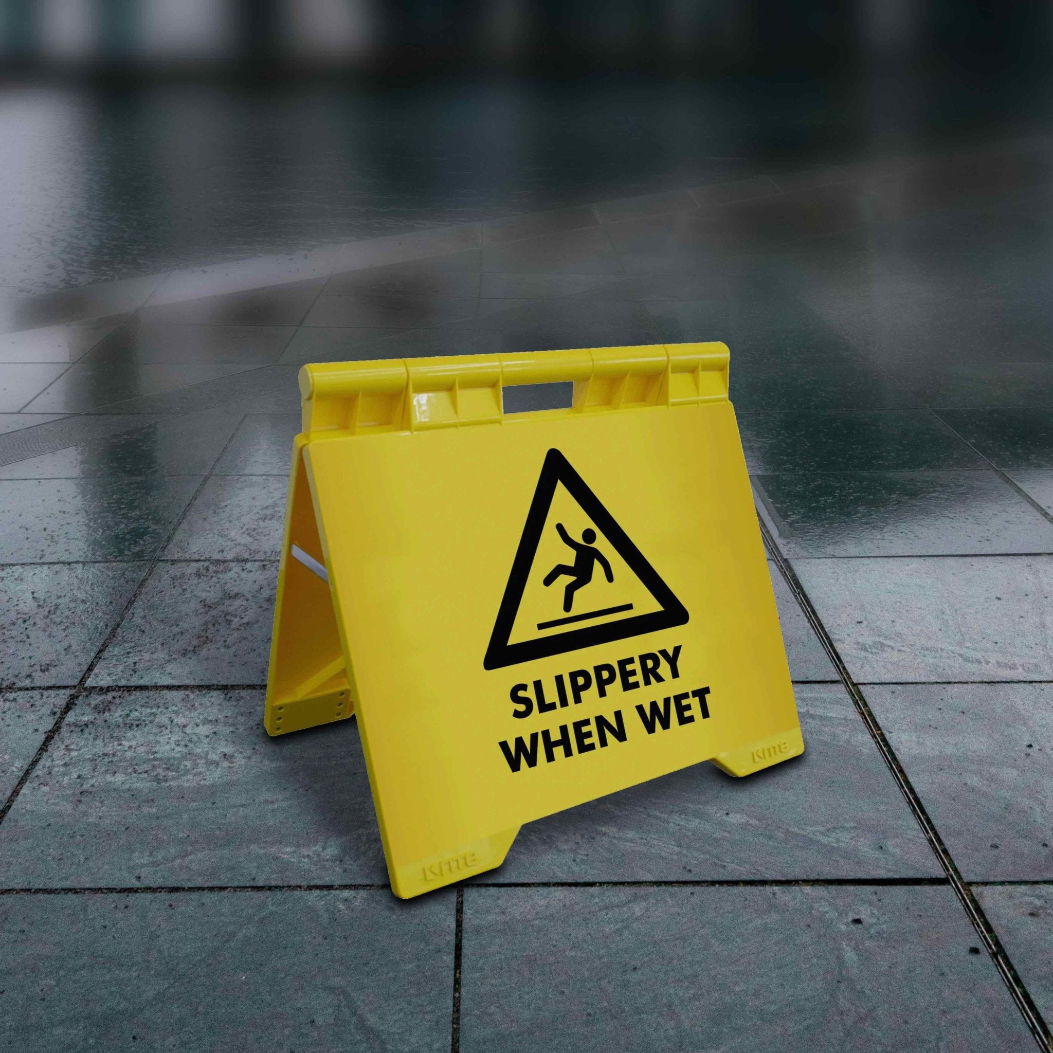 Slippery When Wet - Evarite A - Frame Sign - New Signs