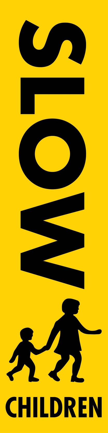Slow Children - Corflute Bollard Cover - New Signs