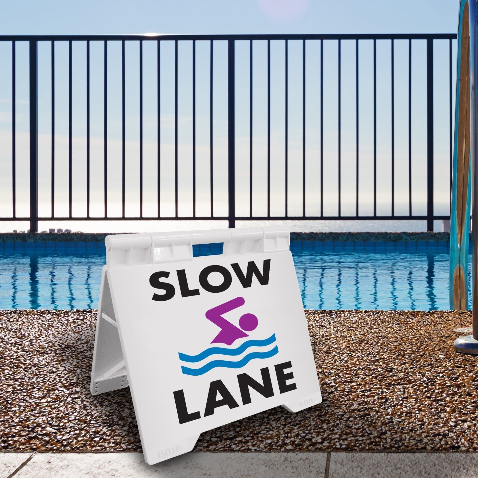 Slow Lane - Evarite A - Frame Sign - New Signs