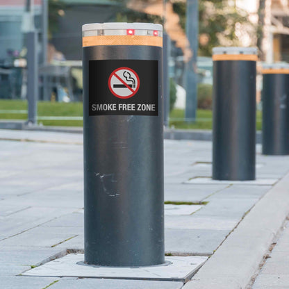 Smoke Free Zone (Rectangle) Decal - New Signs