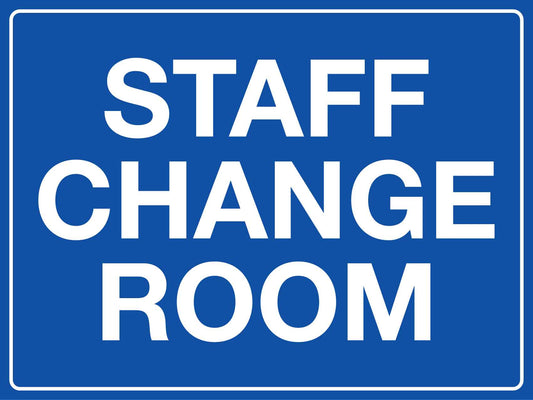 Staff Change Room Sign - New Signs