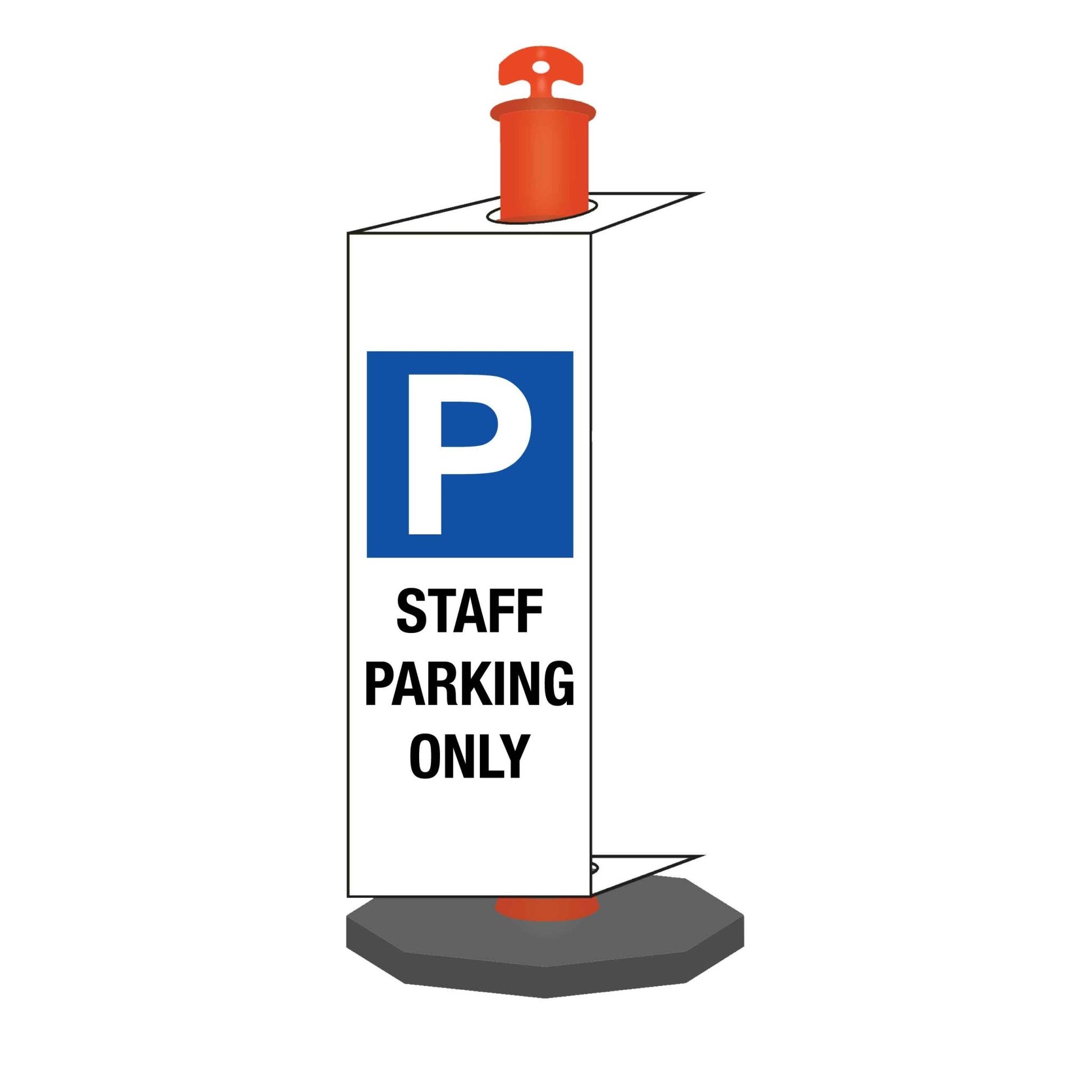 Staff Parking Only - Corflute Bollard Traffic Signs - New Signs