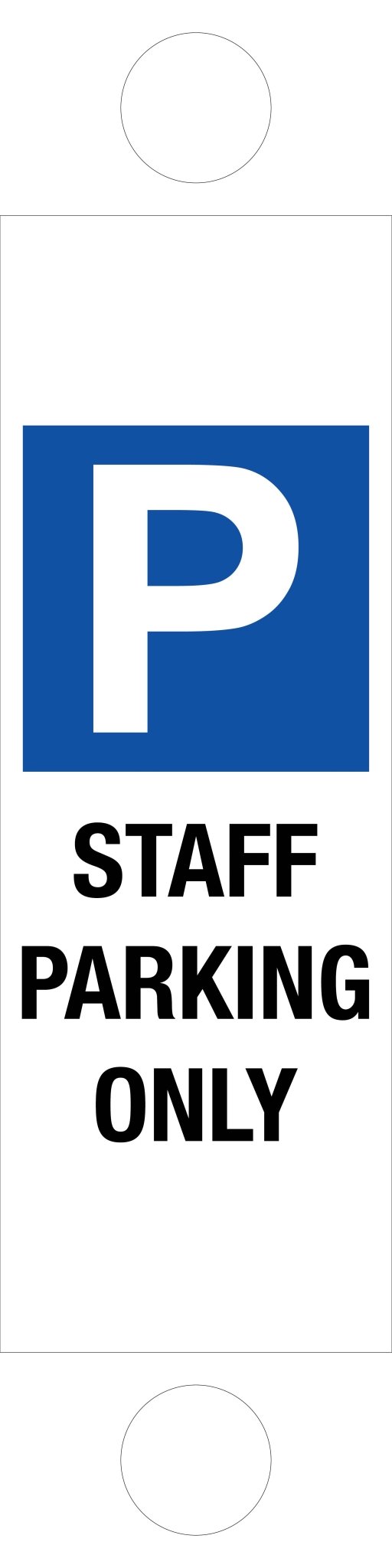 Staff Parking Only - Corflute Bollard Traffic Signs - New Signs