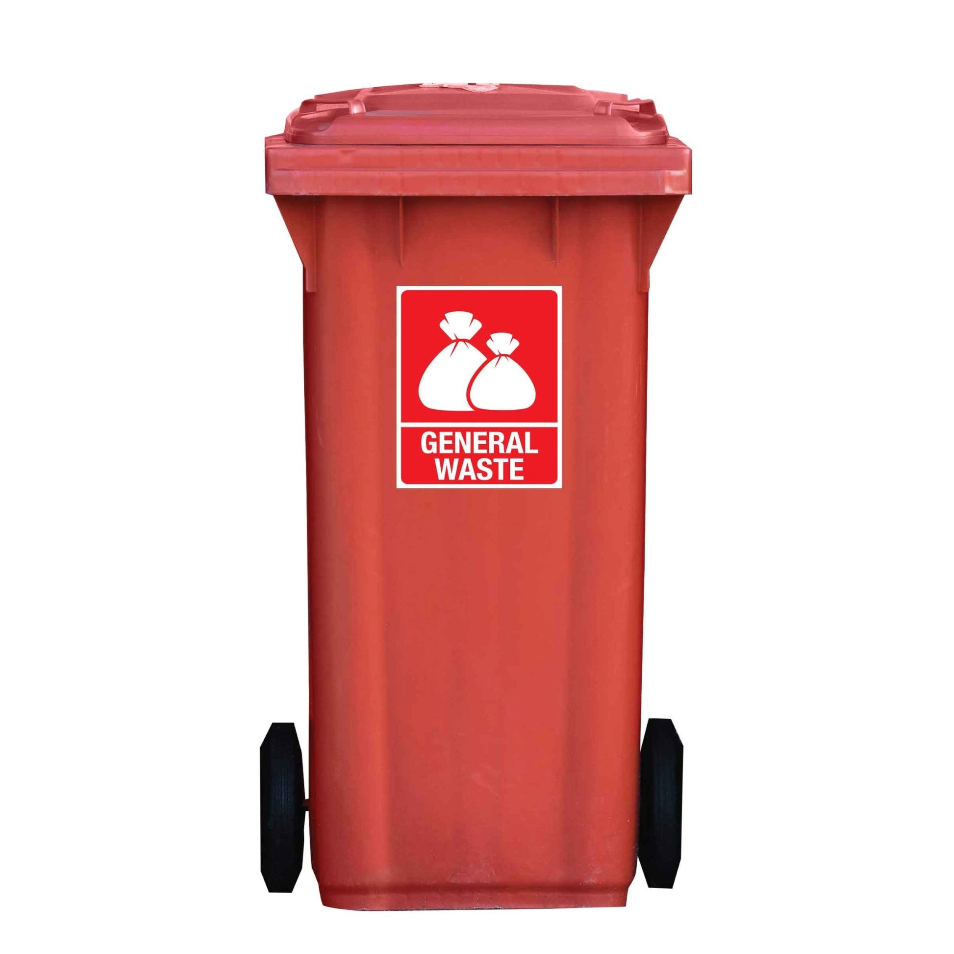 Standard General Waste Wheelie Bin Stickers - New Signs