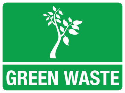 Standard Green Waste Large Bin Sticker - New Signs