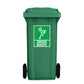 Standard Green Waste Wheelie Bin Stickers - New Signs
