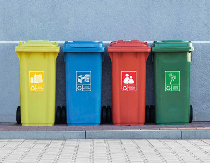 Standard Green Waste Wheelie Bin Stickers - New Signs