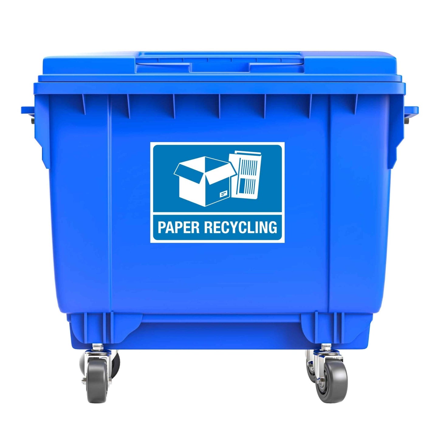 Standard Paper Recycling Large Bin Sticker - New Signs