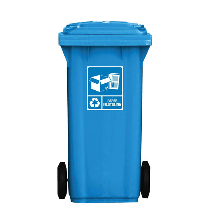 Standard Paper Recycling Wheelie Bin Stickers - New Signs