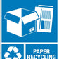 Standard Paper Recycling Wheelie Bin Stickers - New Signs