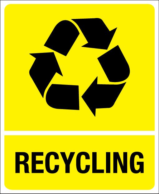 Standard Recycling Wheelie Bin Stickers - New Signs