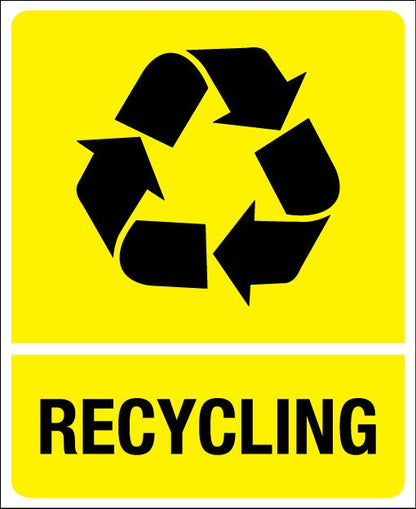 Standard Recycling Wheelie Bin Stickers - New Signs