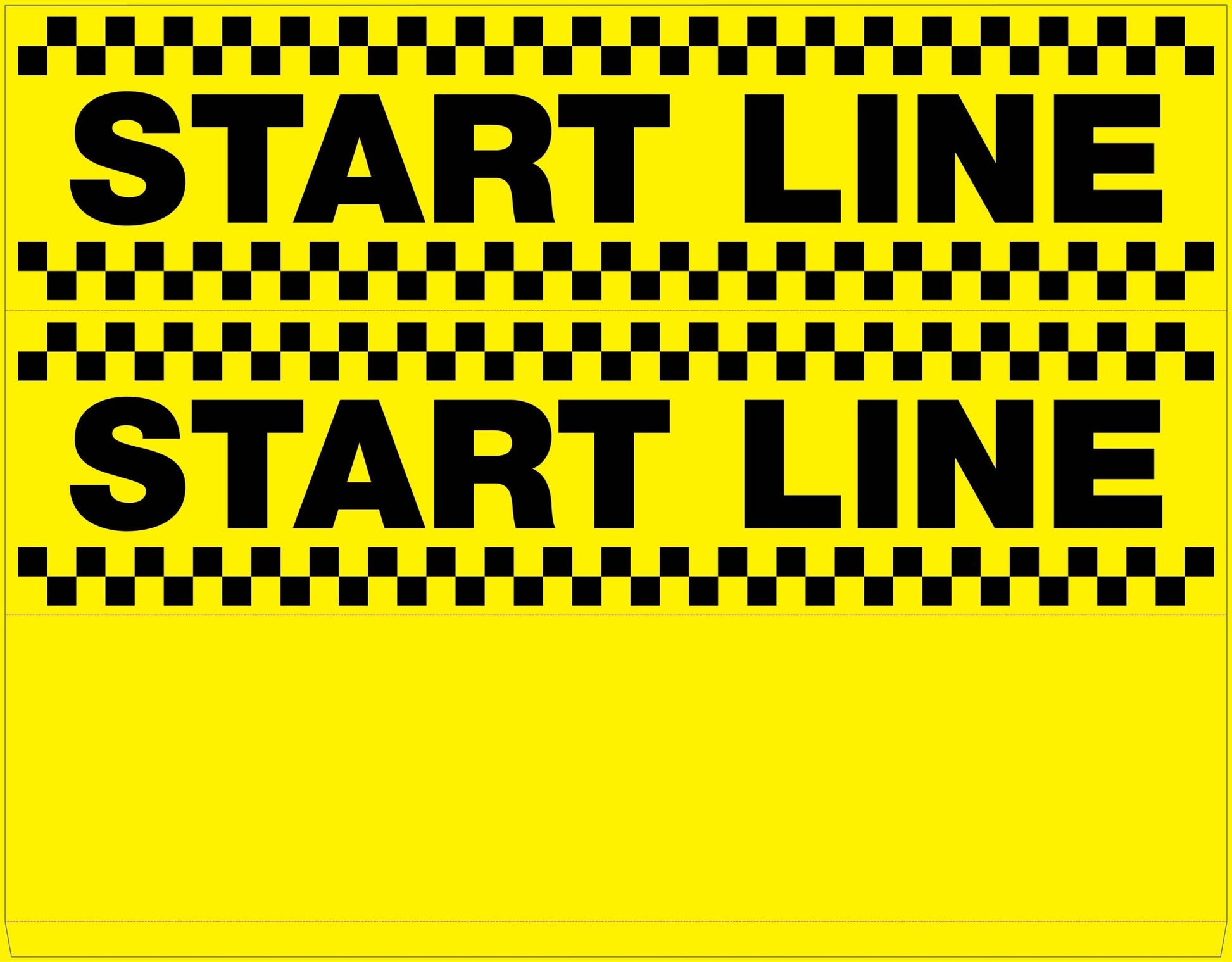 Start Line - Landscape Corflute Toblerone Signs - New Signs