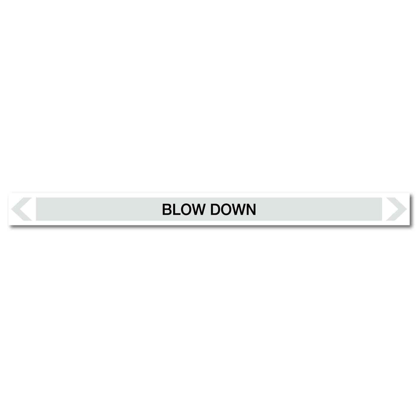 Steam - Blow Down - Pipe Marker Sticker - New Signs
