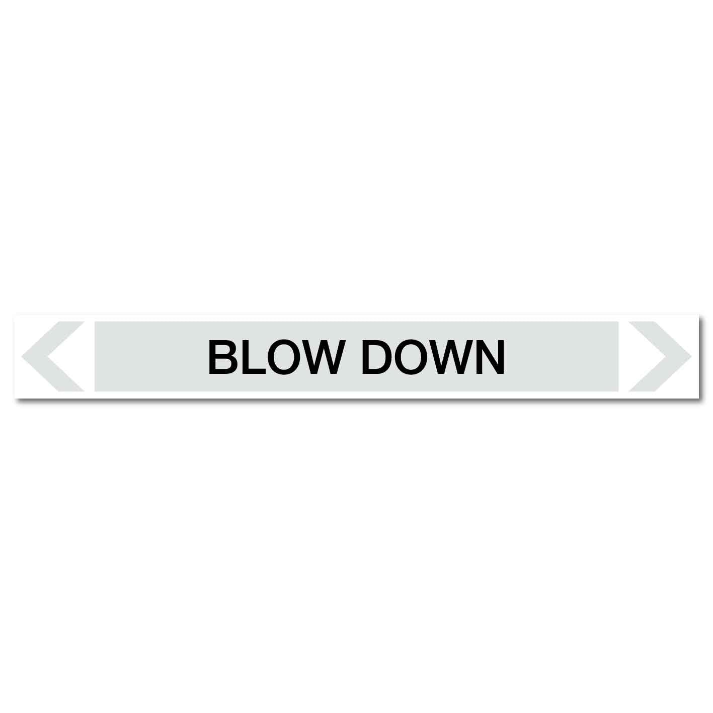 Steam - Blow Down - Pipe Marker Sticker - New Signs