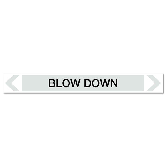 Steam - Blow Down - Pipe Marker Sticker - New Signs
