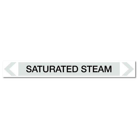 Steam - Saturated Steam - Pipe Marker Sticker - New Signs