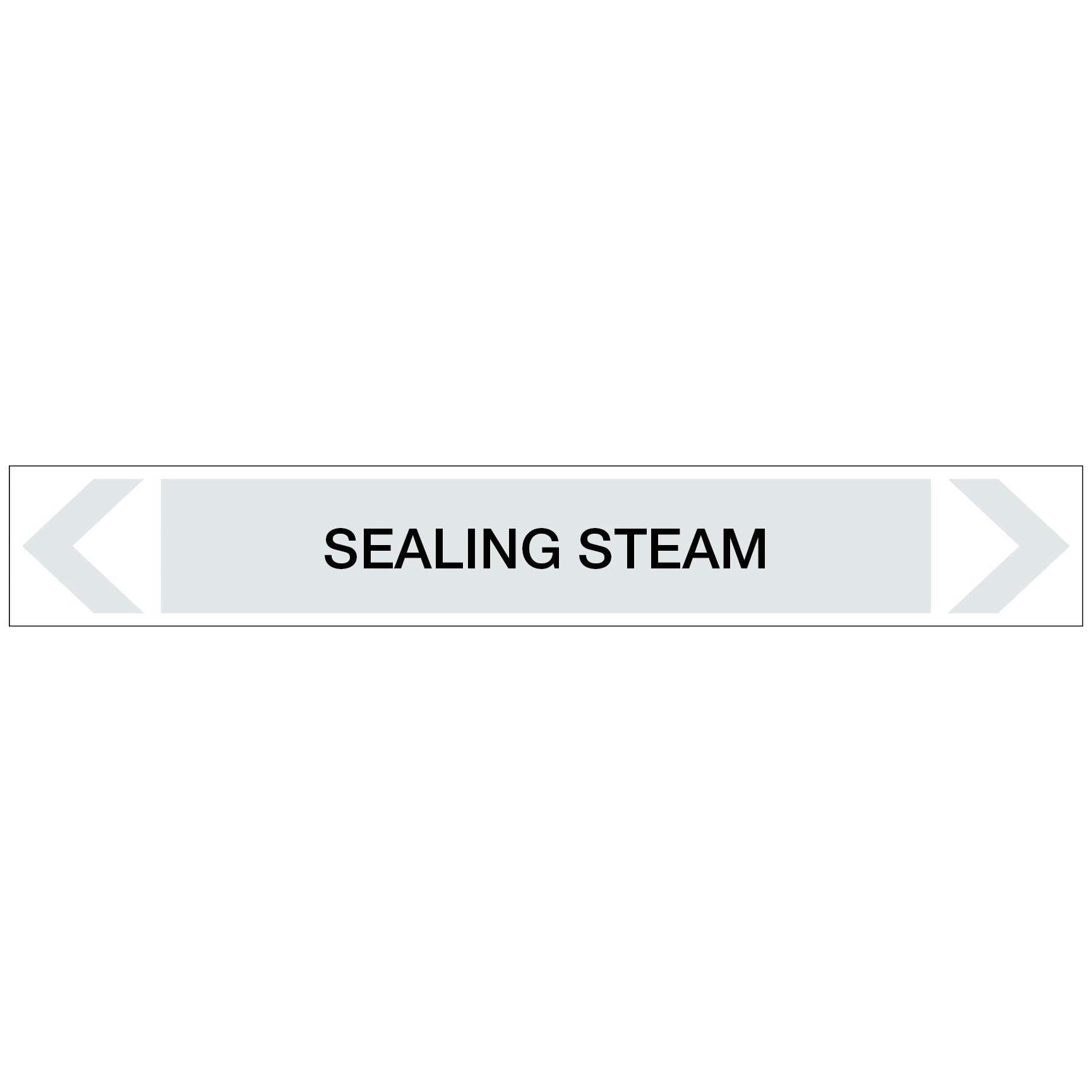 Steam - Sealing Steam - Pipe Marker Sticker - New Signs
