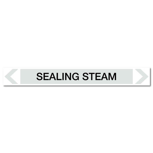 Steam - Sealing Steam - Pipe Marker Sticker - New Signs