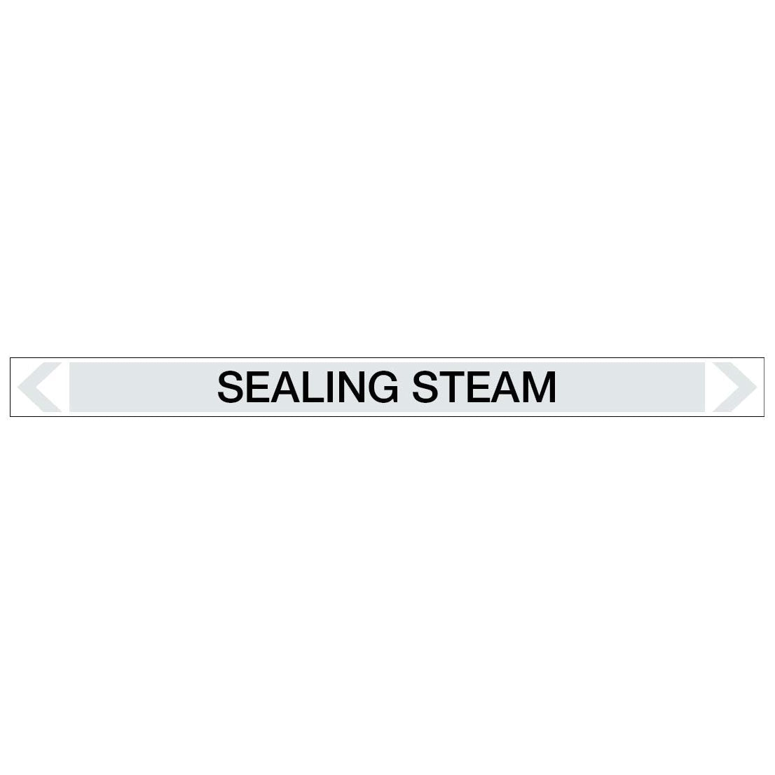 Steam - Sealing Steam - Pipe Marker Sticker - New Signs