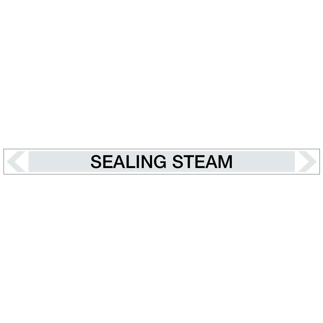 Steam - Sealing Steam - Pipe Marker Sticker - New Signs