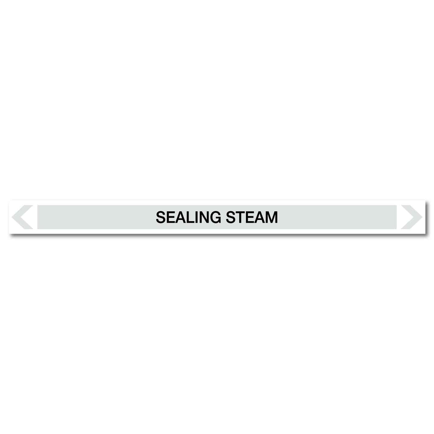 Steam - Sealing Steam - Pipe Marker Sticker - New Signs