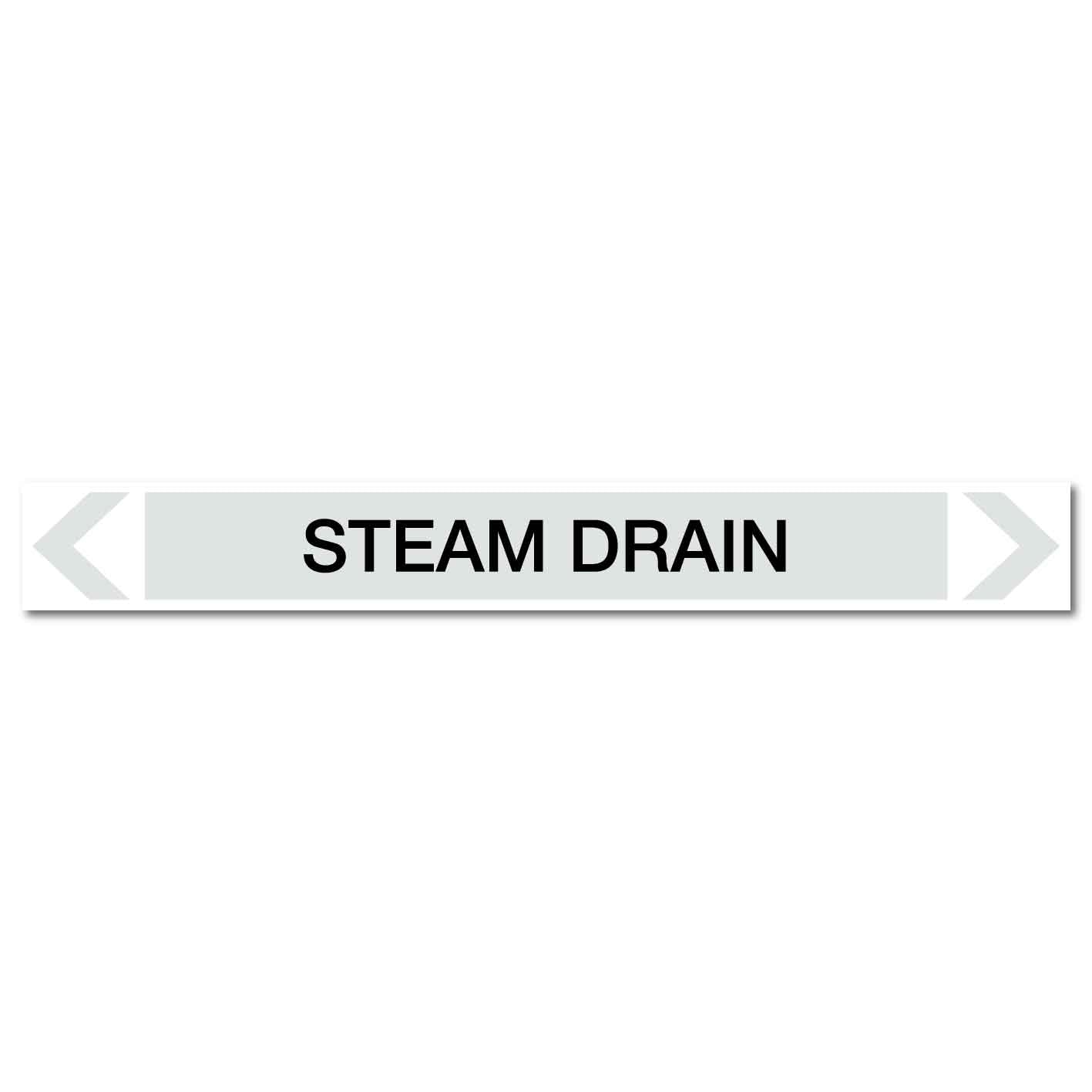Steam - Steam Drain - Pipe Marker Sticker - New Signs