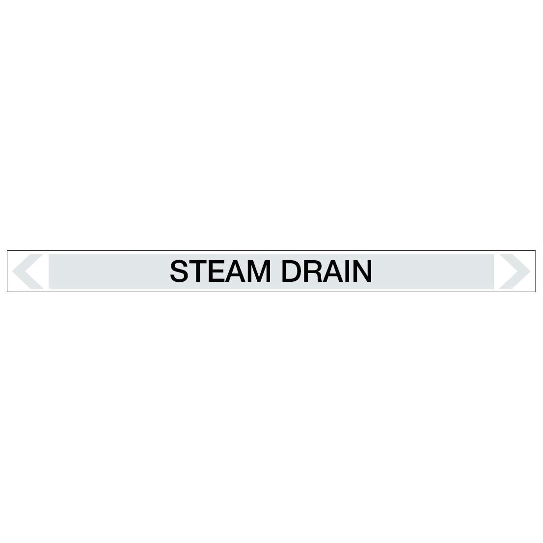 Steam - Steam Drain - Pipe Marker Sticker - New Signs