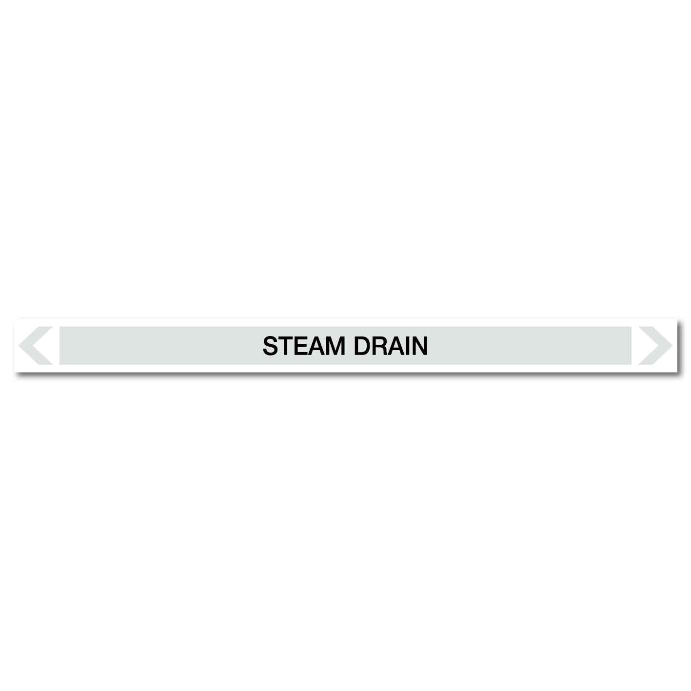 Steam - Steam Drain - Pipe Marker Sticker - New Signs