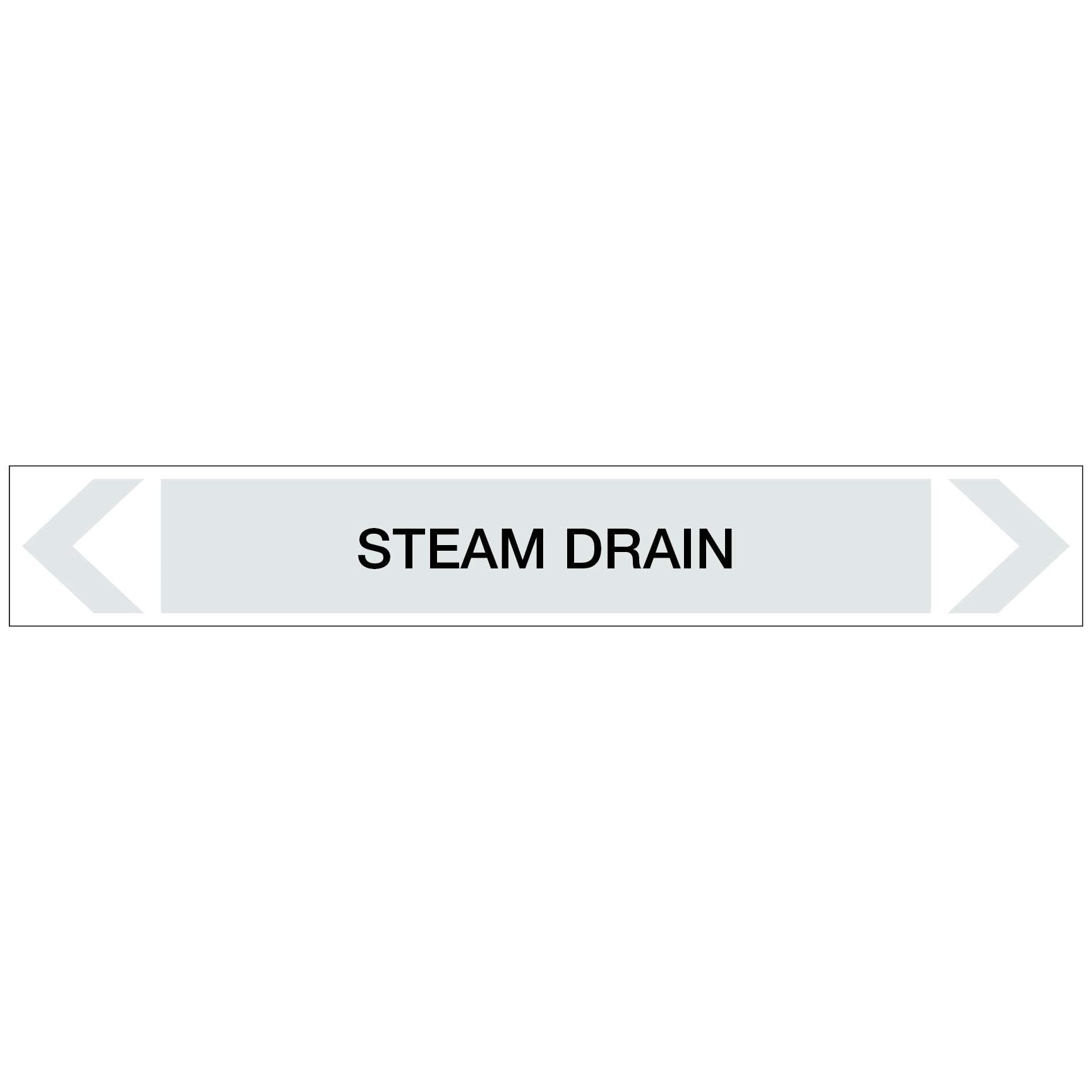 Steam - Steam Drain - Pipe Marker Sticker - New Signs