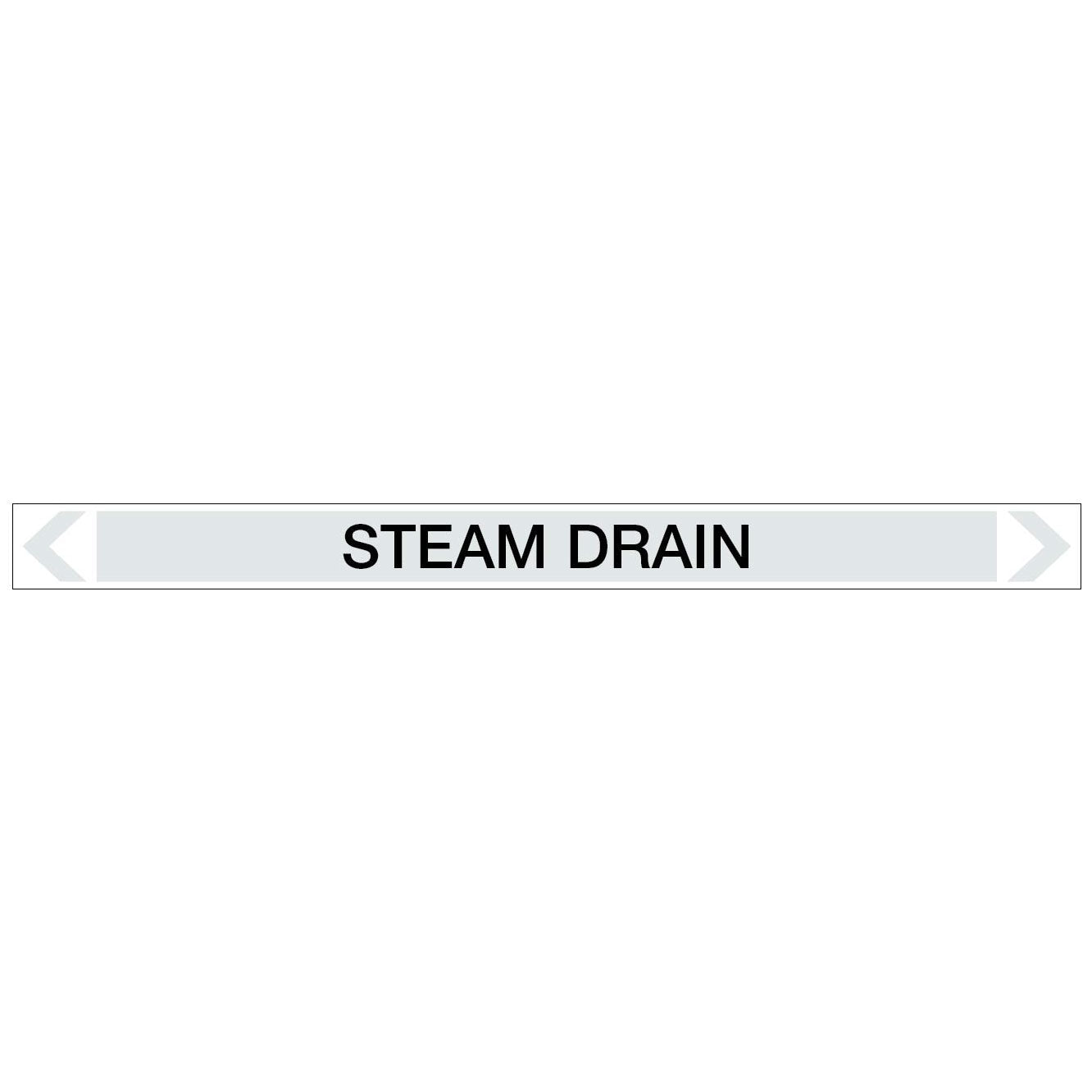 Steam - Steam Drain - Pipe Marker Sticker - New Signs