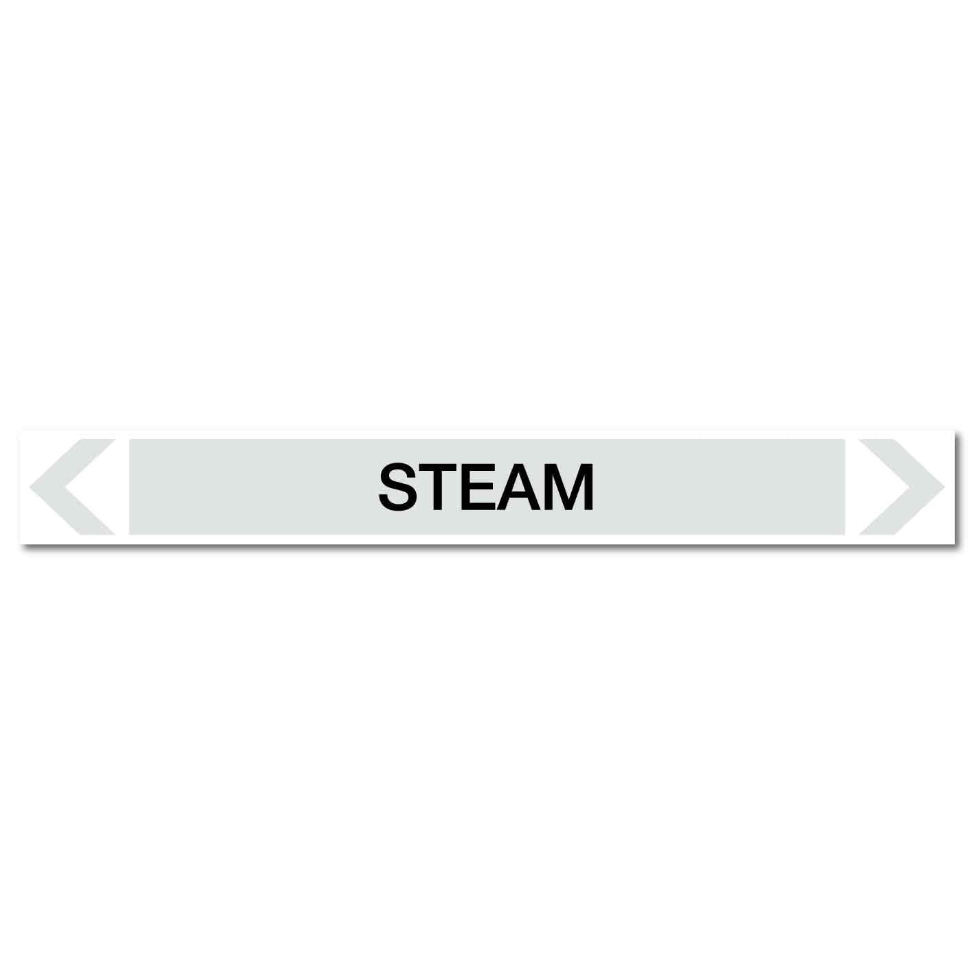 Steam - Steam - Pipe Marker Sticker - New Signs