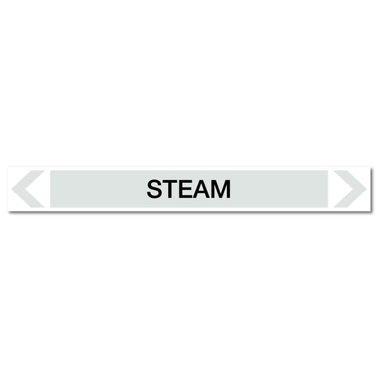 Steam - Steam - Pipe Marker Sticker - New Signs