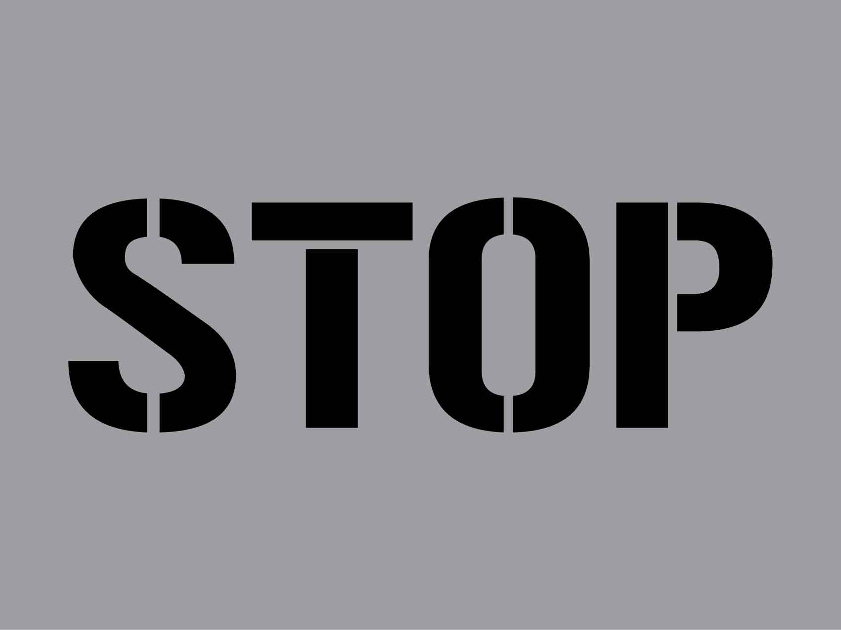 Stop - Aluminium Composite Stencil - New Signs