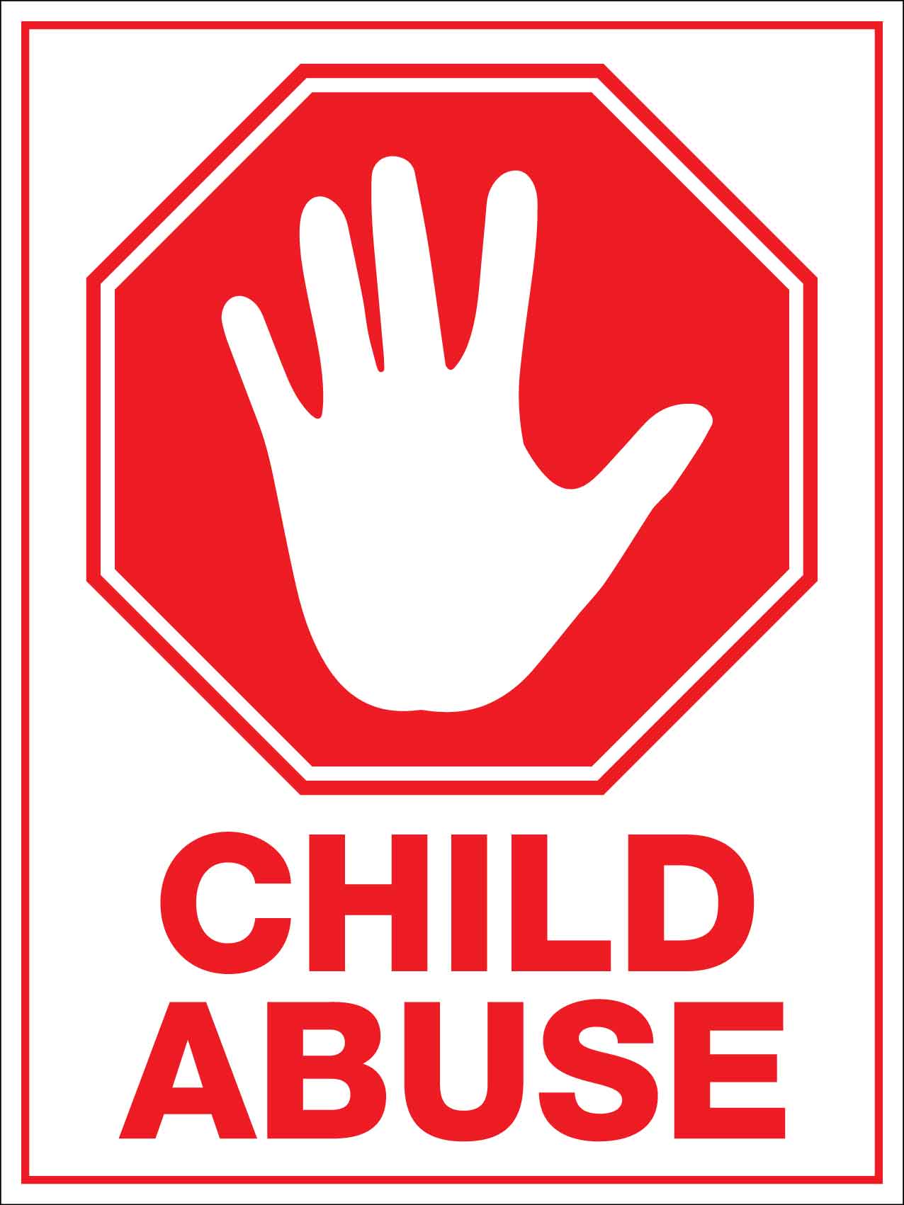 Stop Child Abuse Sign - New Signs
