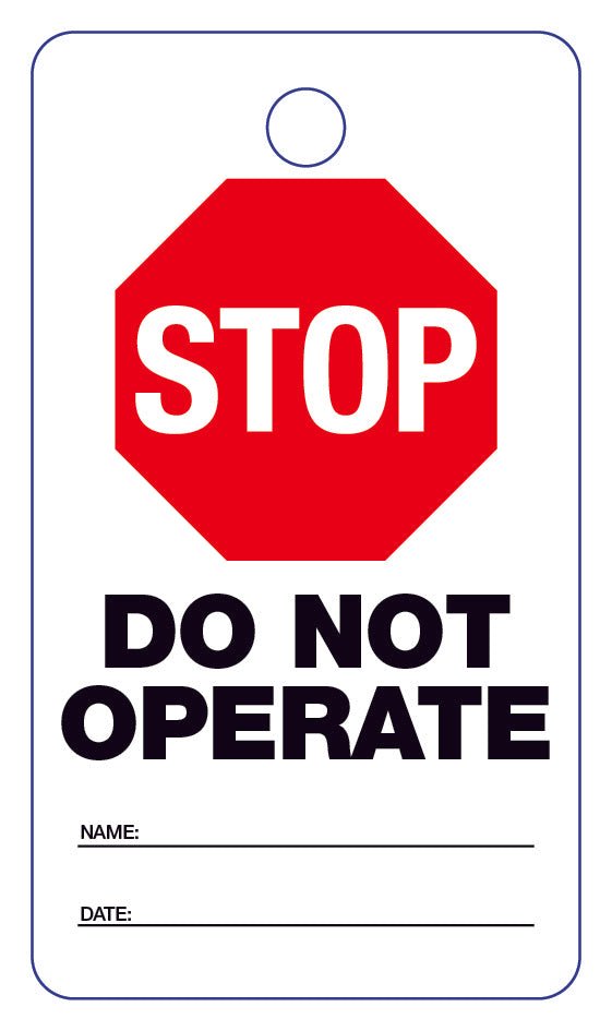 Stop Do Not Operate Lock Out Tag - New Signs